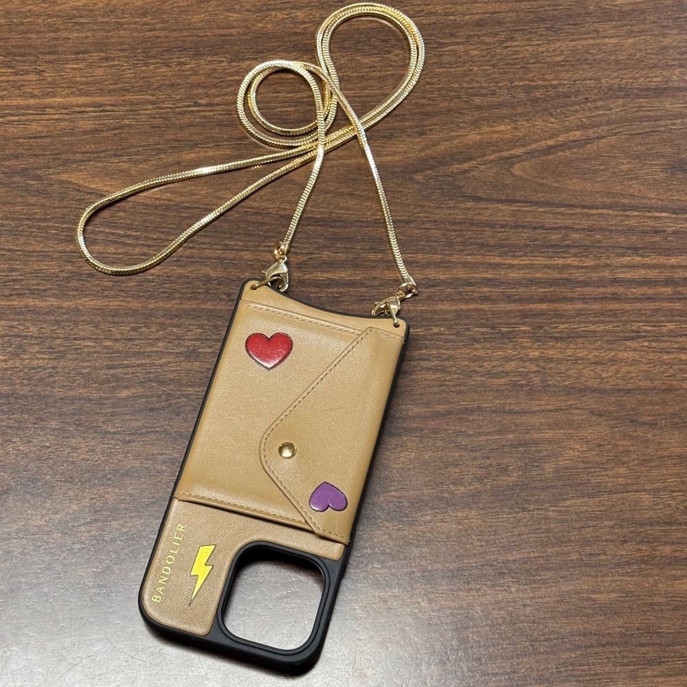 Bandolier Gia Electric Hearts Crossbody Phone Case for 14 Pro Max